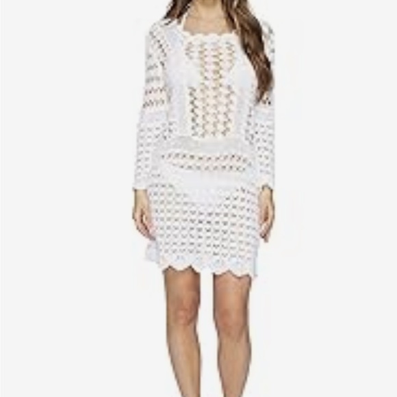 Letarte HAND MADE 🏝️Cotton Crochet Long Sleeve Cover Up Size M